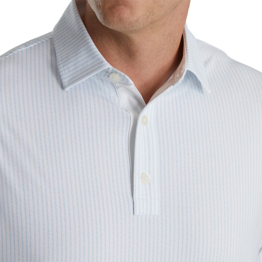 Hvid Footjoy Danmark Zigzag Print Lisle Self Krave