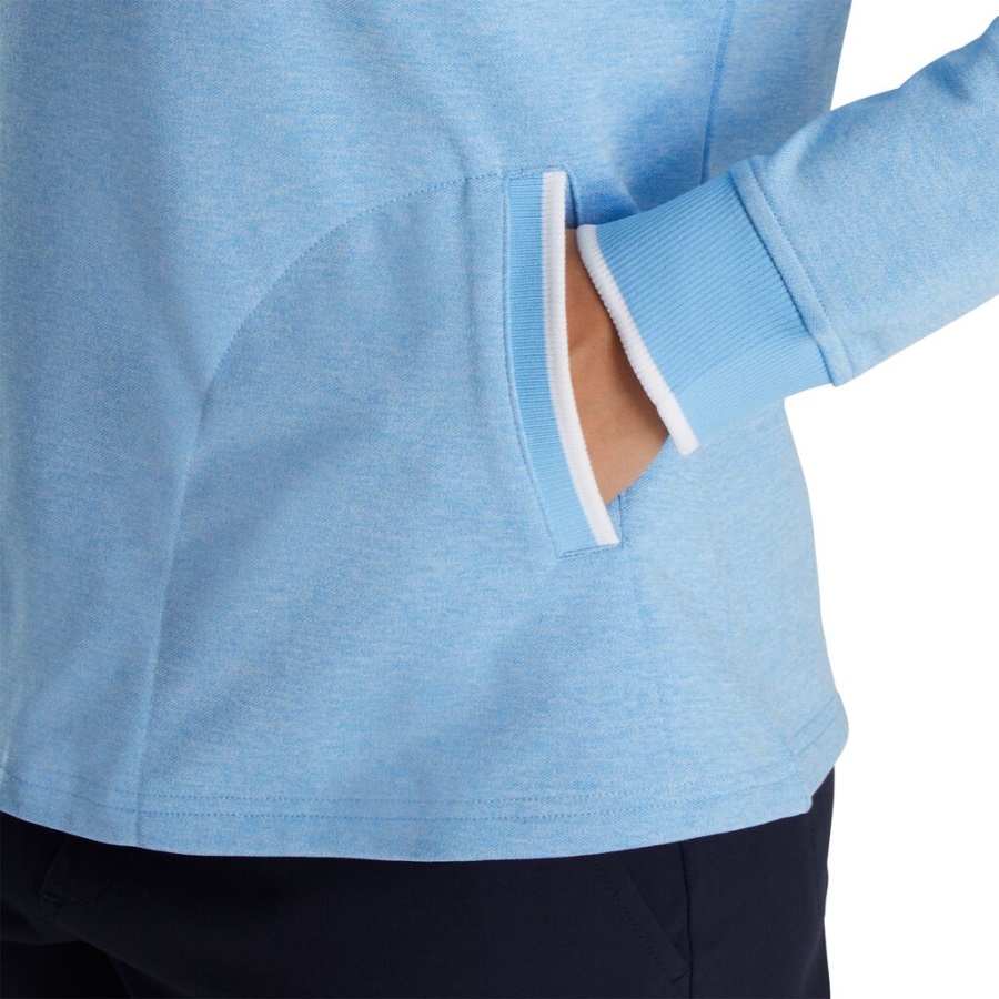 Halv Lynlås Fleece Ryg Pique Mellemlag Kvinder Blå Footjoy Danmark