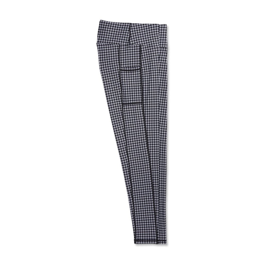 Sorte Houndstooth Print Leggings Kvinder Footjoy Danmark