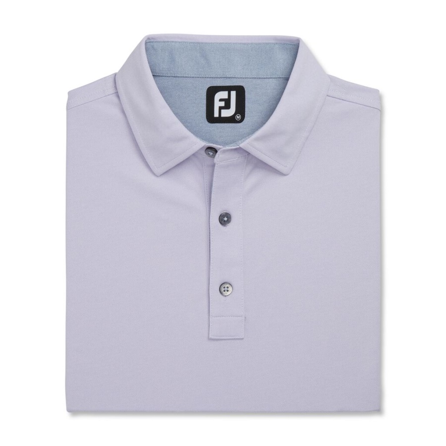 Footjoy Danmark Heather Stretch Pique Solid Self Krave Lilla