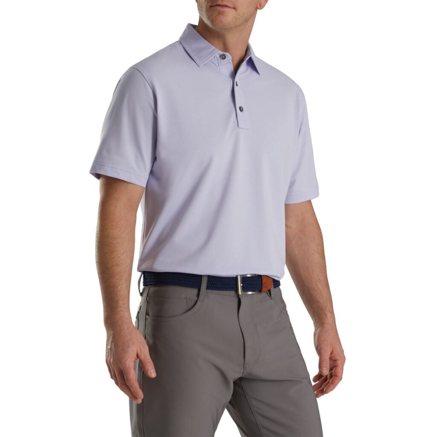 Footjoy Danmark Heather Stretch Pique Solid Self Krave Lilla