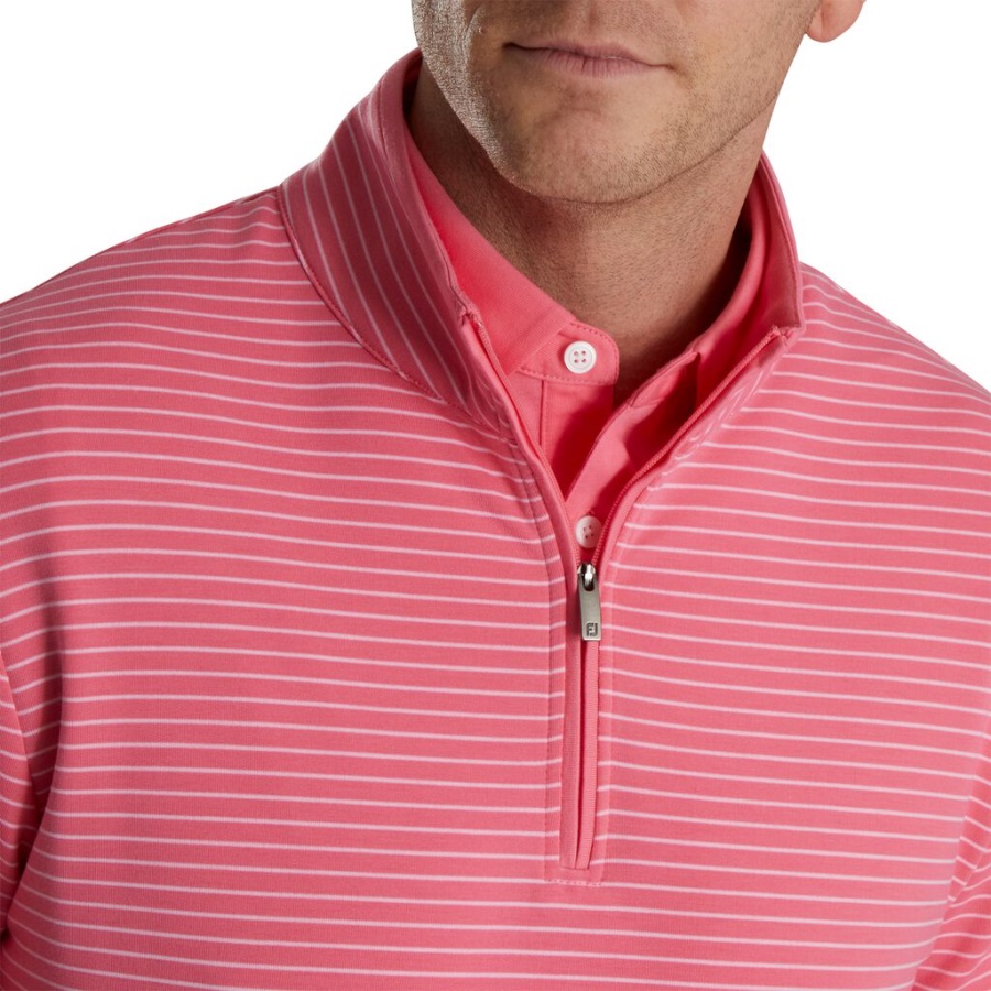 Hvid French Terry Quarter Zip Footjoy Danmark