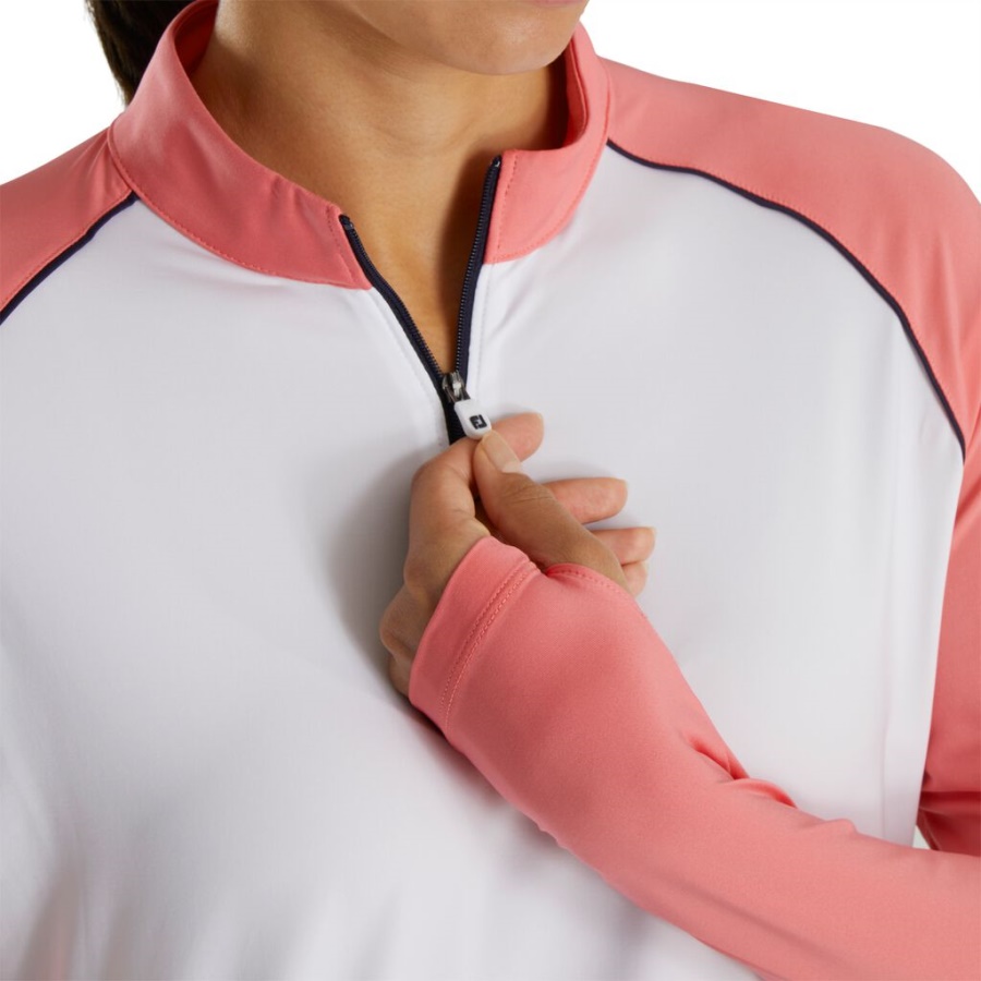 Hvid Footjoy Danmark Langærmet Solbeskyttelse Kvinder