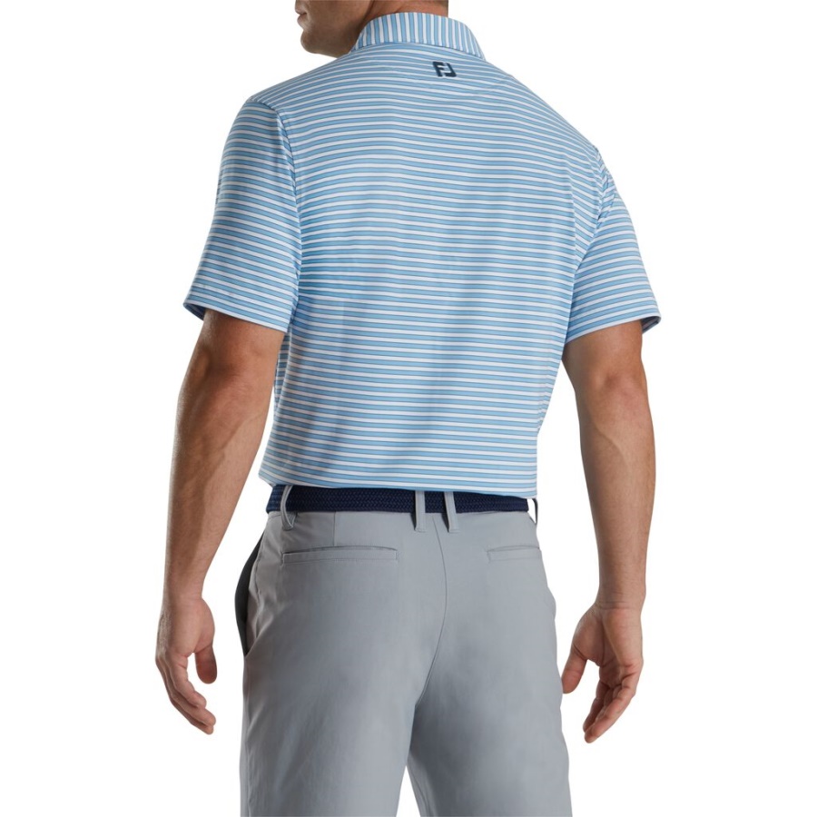 Blå Footjoy Danmark Mini Regimentsstribe Lisle Self Krave