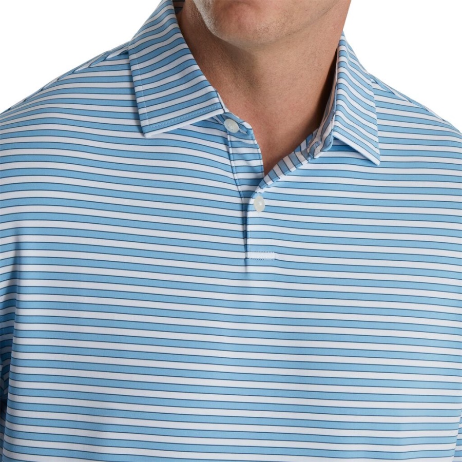 Blå Footjoy Danmark Mini Regimentsstribe Lisle Self Krave