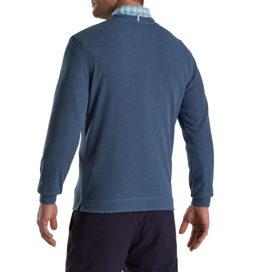 Crewneck Pullover Blå Footjoy Danmark