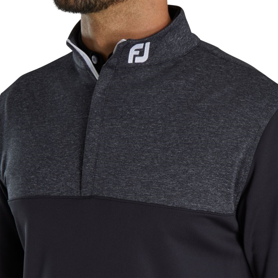 Footjoy Danmark Sort Lyng åg Halv Lynlås Mellemlag Fj Tour Krave