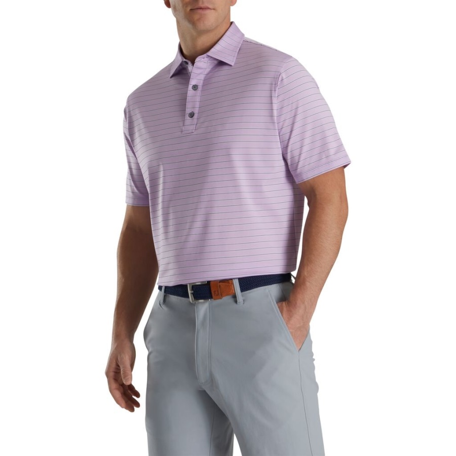 Lavendel Footjoy Danmark Triple Nålestribe Lisle Self Krave