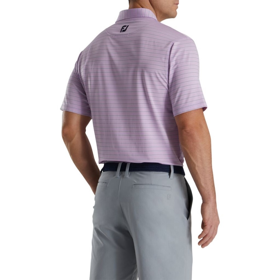 Lavendel Footjoy Danmark Triple Nålestribe Lisle Self Krave