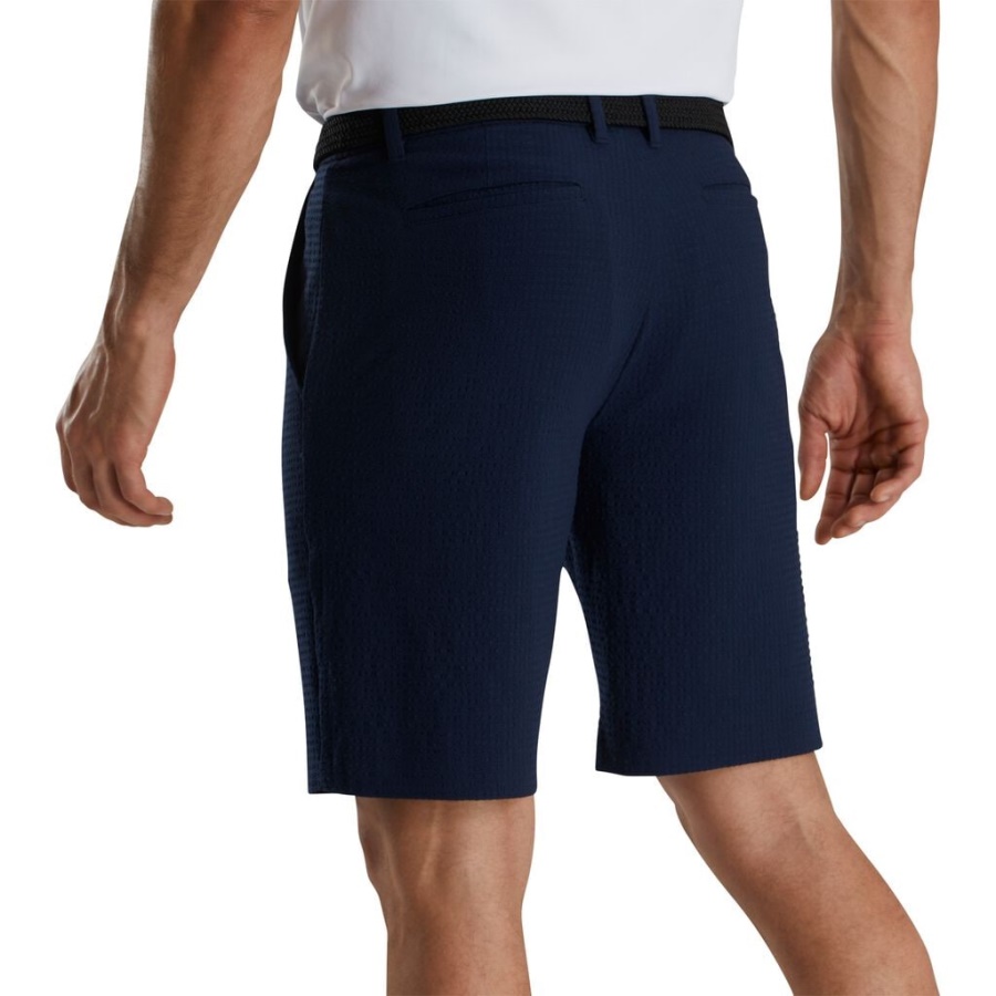 Seersucker Shorts 10 Inseam Navy Footjoy Danmark