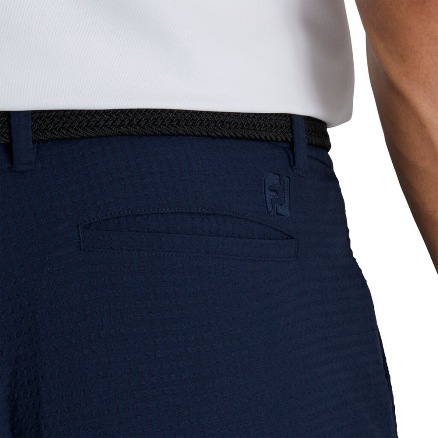 Seersucker Shorts 10 Inseam Navy Footjoy Danmark