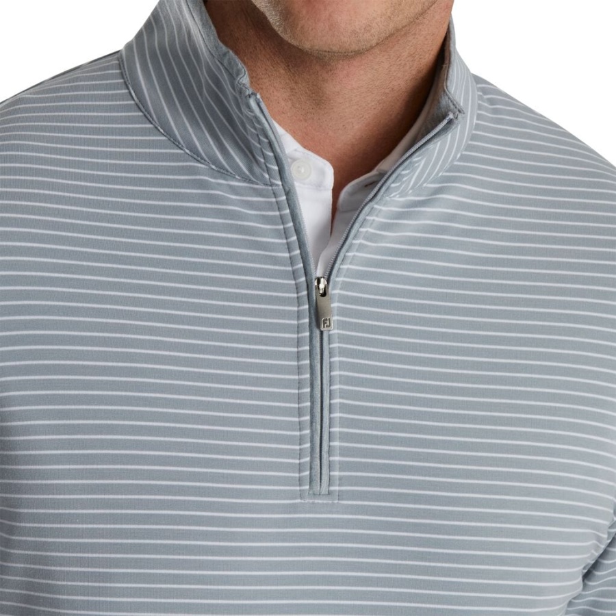 French Terry Quarter Zip Footjoy Danmark Grå