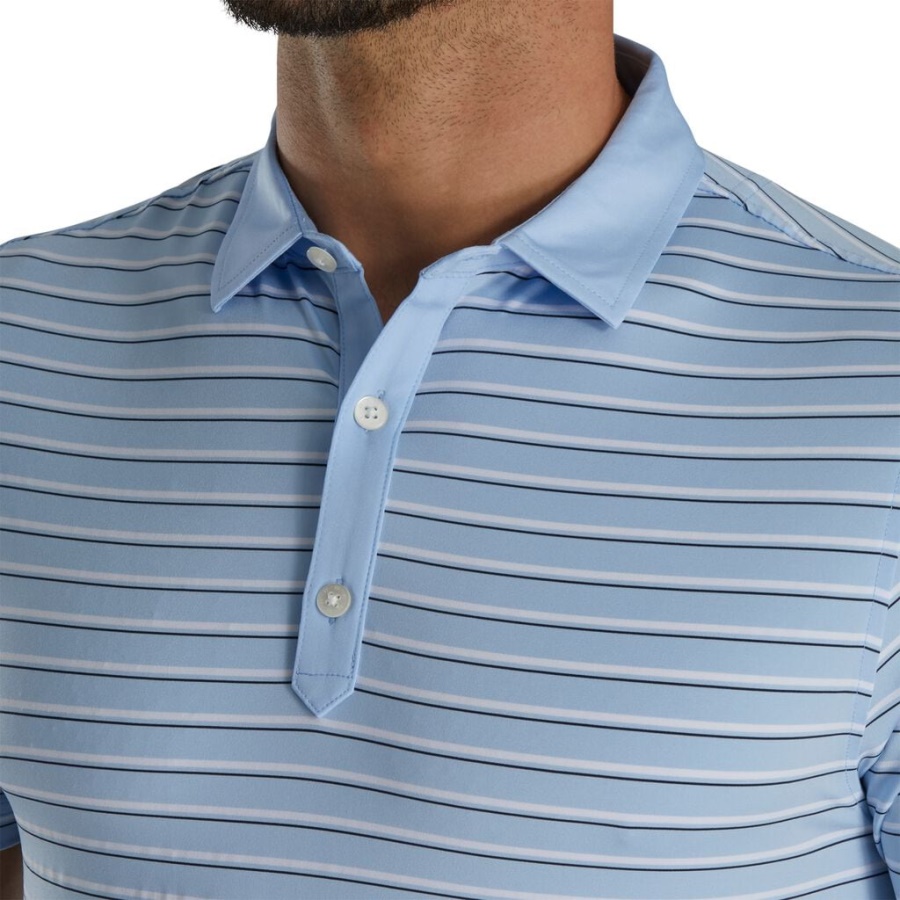 Atletisk Pasform Multistribet Lisle Self Krave Sky Footjoy Danmark