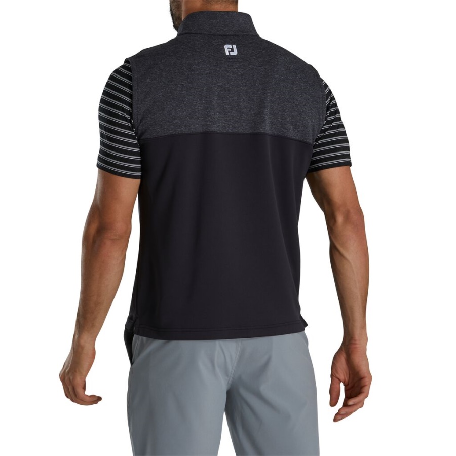 Sort Footjoy Danmark Lyng åg Halv Lynlås Vest Fj Tur Krave