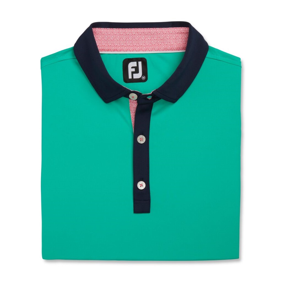 Solid Spiralprint Trim Lisle Self Krave Grøn Footjoy Danmark