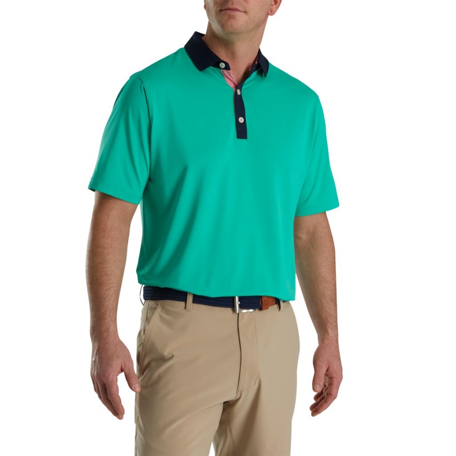 Solid Spiralprint Trim Lisle Self Krave Grøn Footjoy Danmark