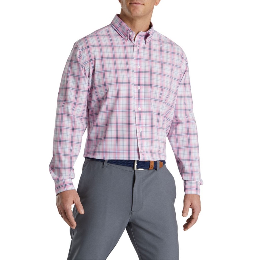 Pink Footjoy Danmark Performance Tartan Plaid Tidligere Sæson Stil