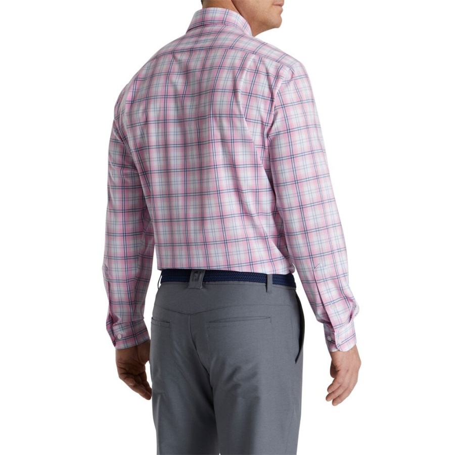 Pink Footjoy Danmark Performance Tartan Plaid Tidligere Sæson Stil
