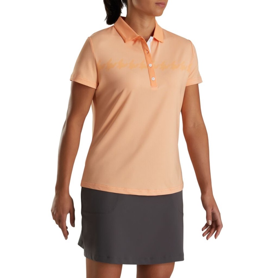 Melon Cap ærmer Houndstooth Print Kvinder Footjoy Danmark