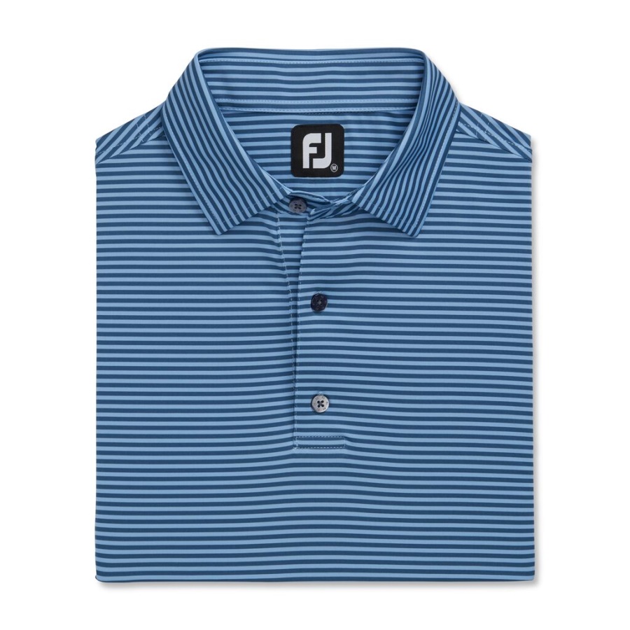 Lisle Feeder Stripe Self Krave Blå Footjoy Danmark