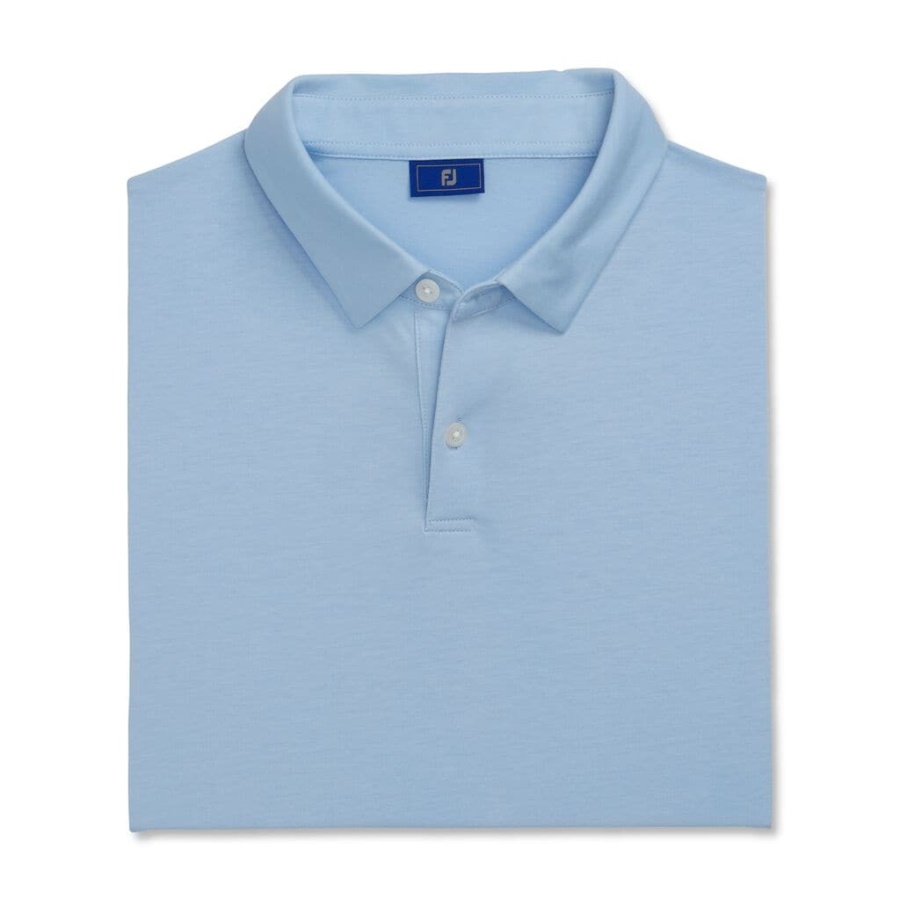 Blå Footjoy Danmark Atletisk Pasform Solid Jersey Selvkrave