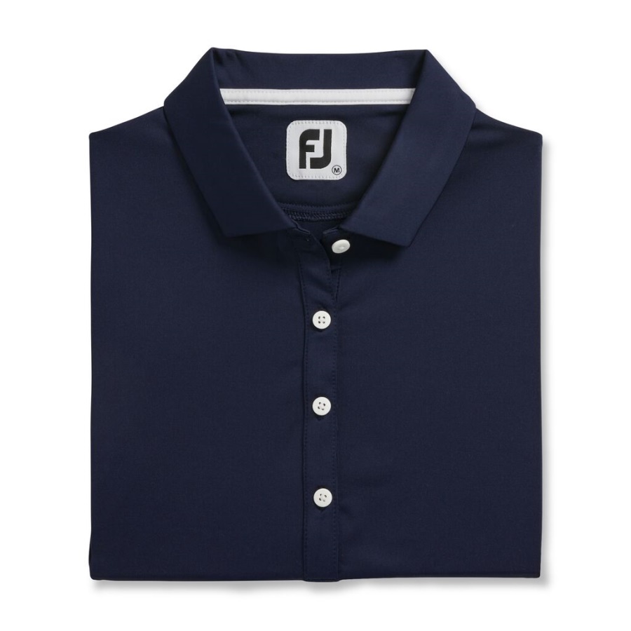 Footjoy Danmark Navy Solid Lisle Self Krave Kvinder