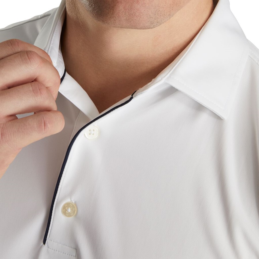 Hvid Langærmet Solbeskyttelsesskjorte Footjoy Danmark