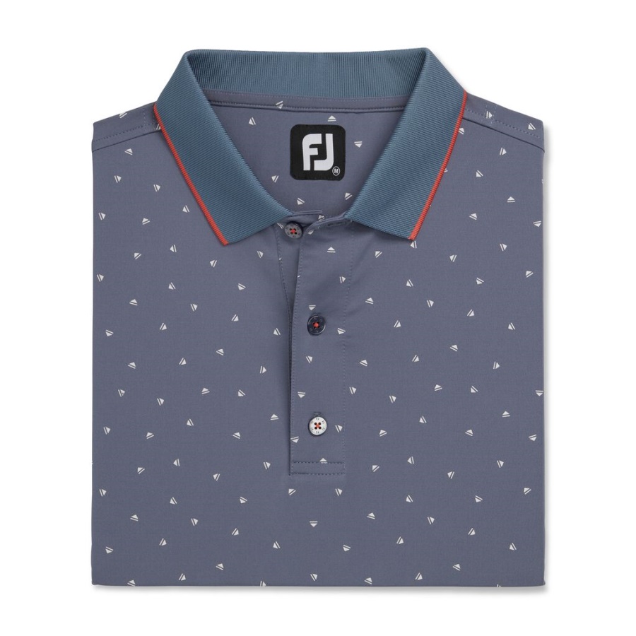 Footjoy Danmark Push Play Print Lisle Strik Krave Hvid