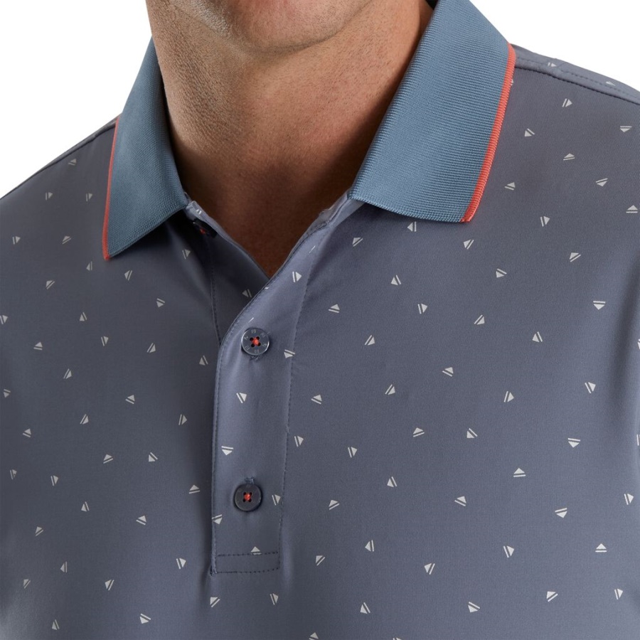 Footjoy Danmark Push Play Print Lisle Strik Krave Hvid