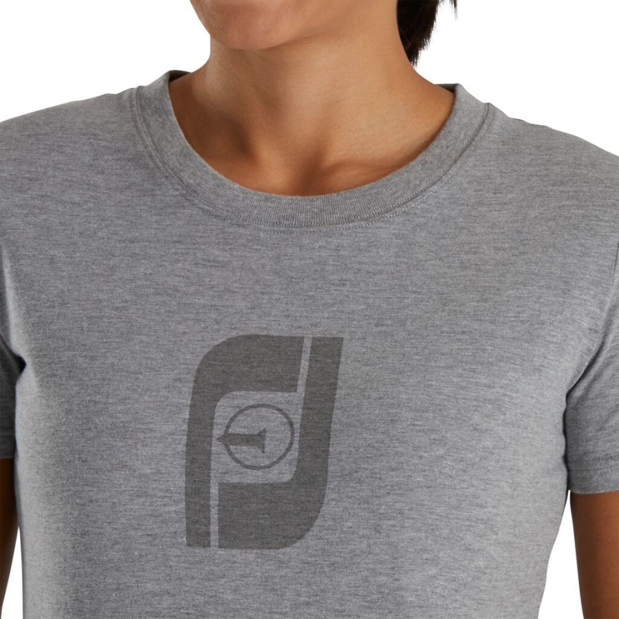 Fj Heritage Graphic Tee Damer Footjoy Danmark Grå