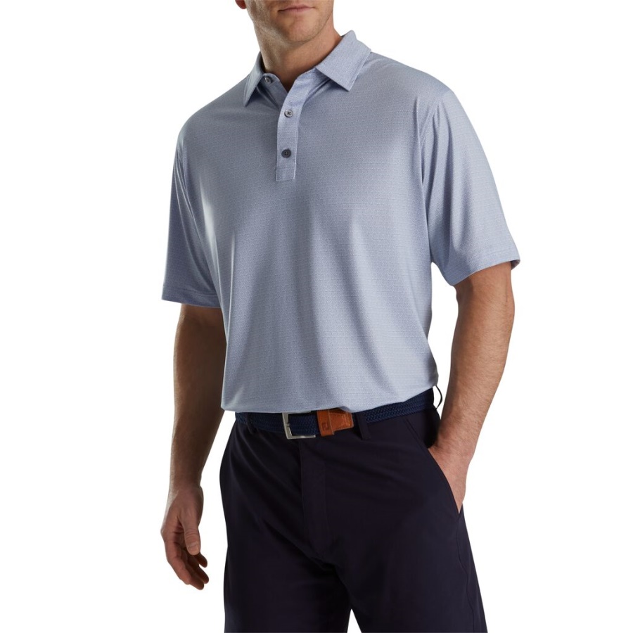 Lilla Footjoy Danmark Spiral Line Print Lisle Self Krave