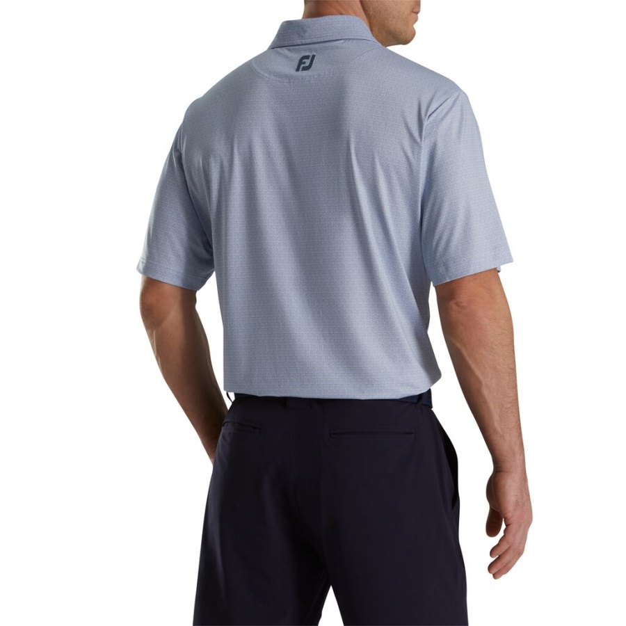 Lilla Footjoy Danmark Spiral Line Print Lisle Self Krave