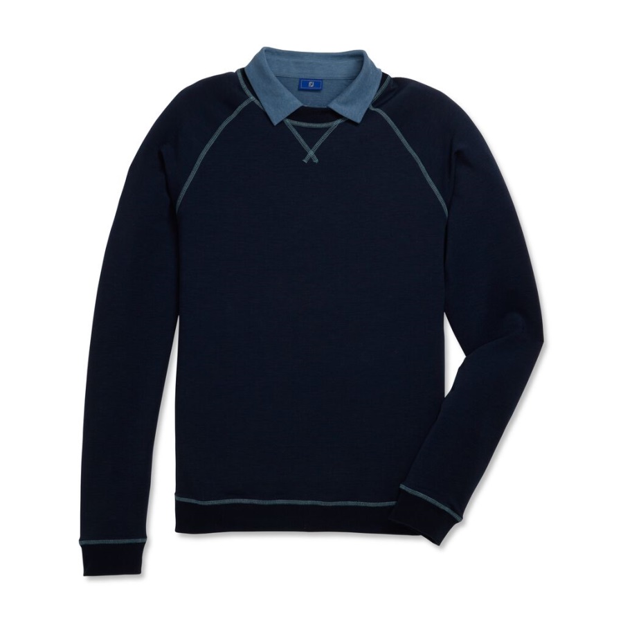Marineblå French Terry Crewneck Footjoy Danmark
