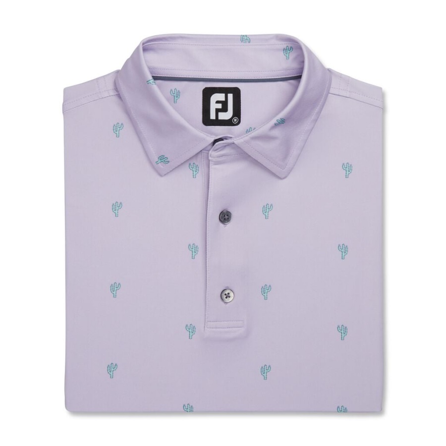 Lilla Footjoy Danmark Kaktus Print Lisle Self Krave