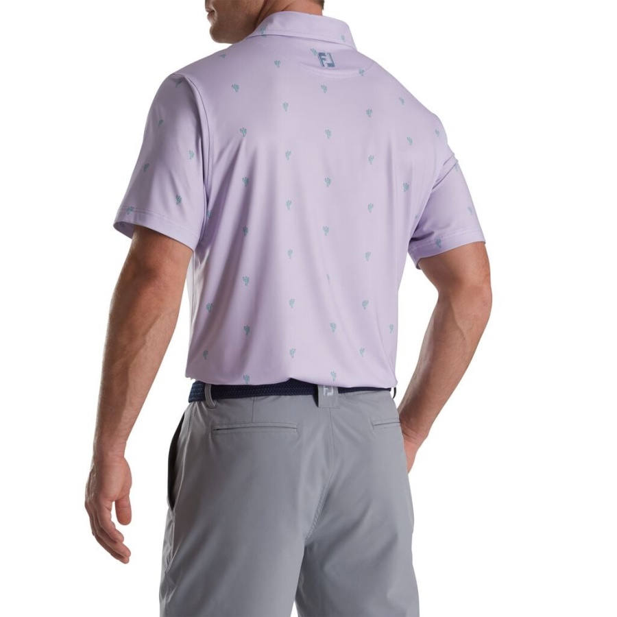 Lilla Footjoy Danmark Kaktus Print Lisle Self Krave