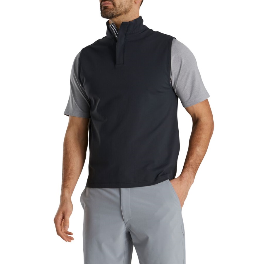 Footjoy Danmark Sort Stretch Jersey Tidligere Sæson Stil