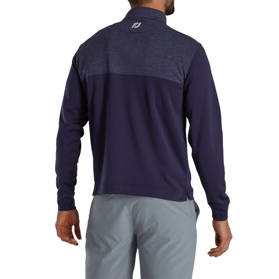 Footjoy Danmark Lyng åg Halv Lynlås Mellemlag Fj Tour Krave Navy