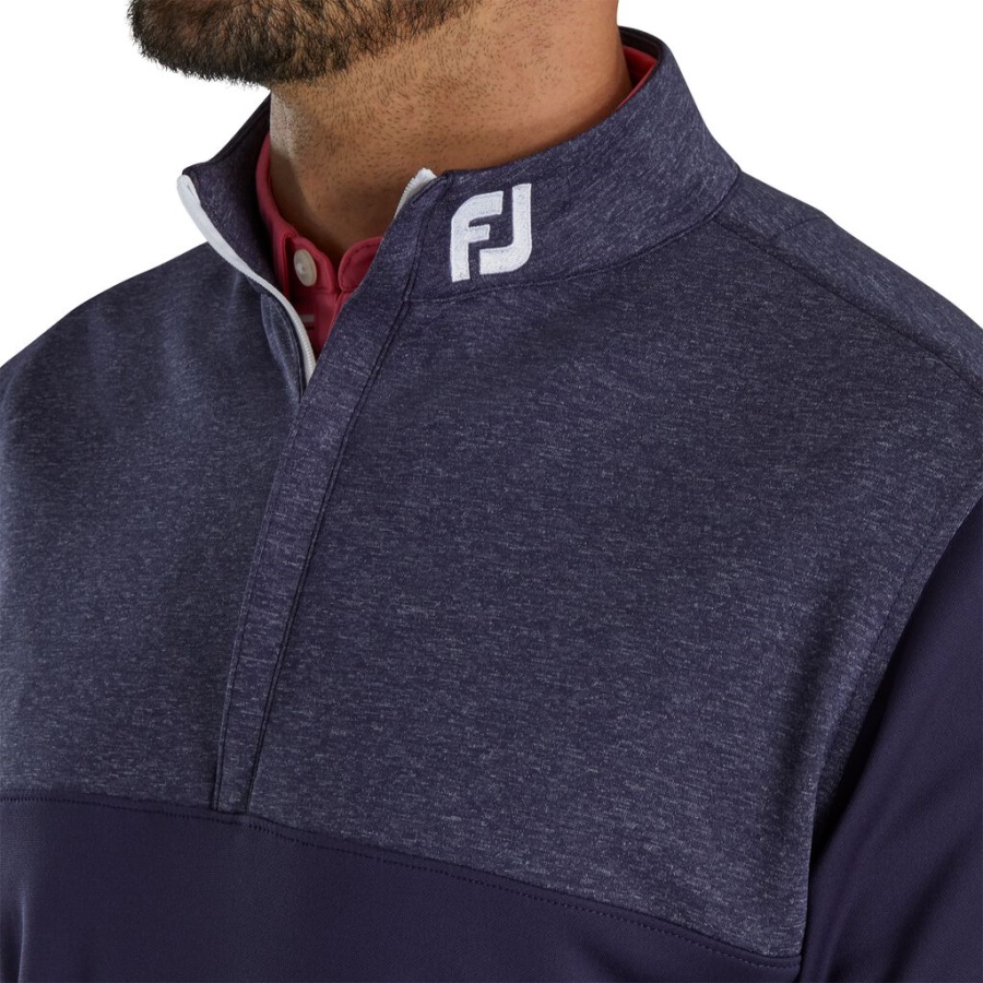 Footjoy Danmark Lyng åg Halv Lynlås Mellemlag Fj Tour Krave Navy