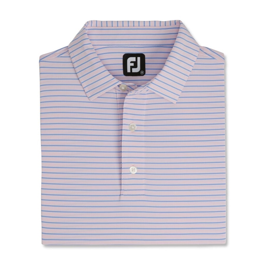 Footjoy Danmark Pink Stretch Lisle Nålestribe