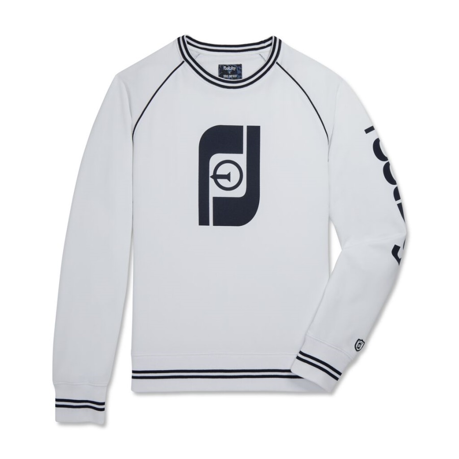 Footjoy Danmark French Terry Raglan Crewneck Hvid