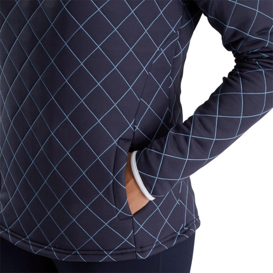 Quiltet Mellemlag Kvinder Footjoy Danmark Navy