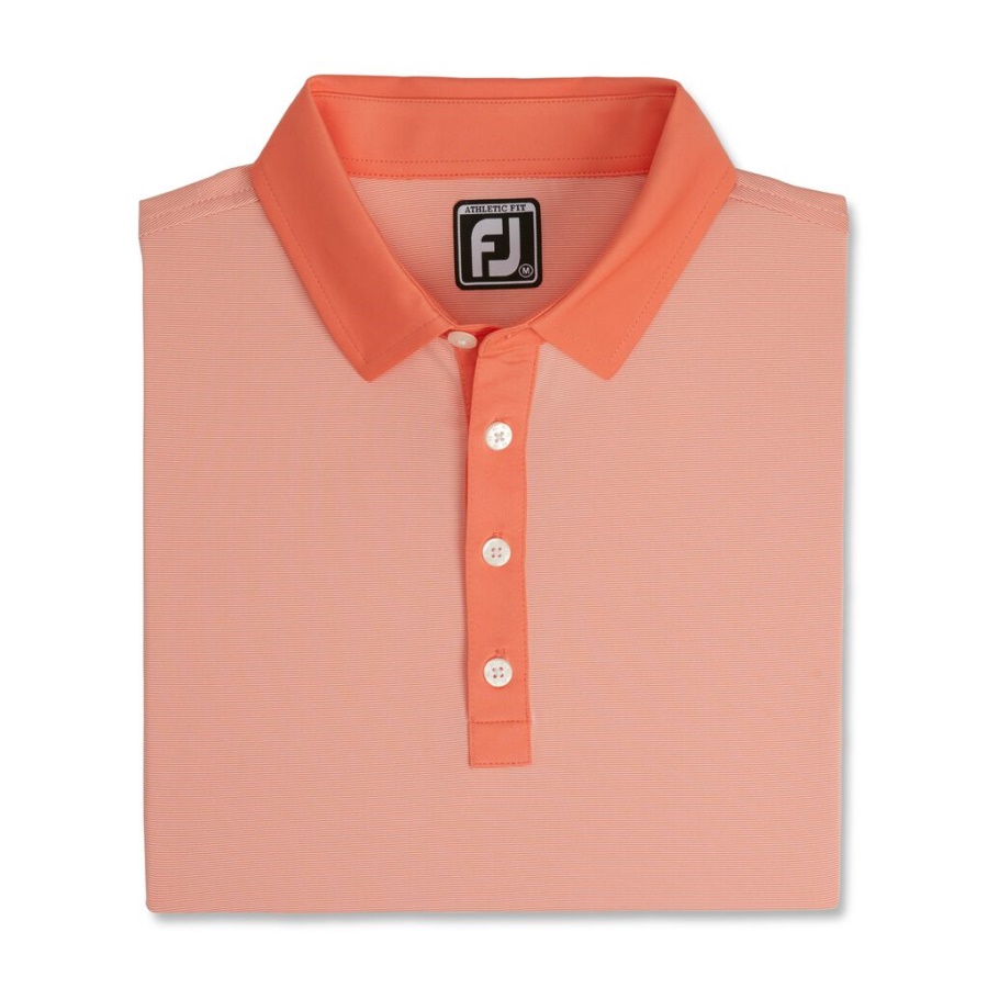 Footjoy Danmark Athletic Fit Lisle End On End Self Collar Coral