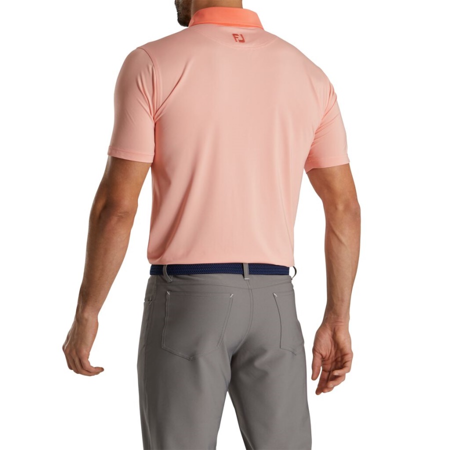 Footjoy Danmark Athletic Fit Lisle End On End Self Collar Coral