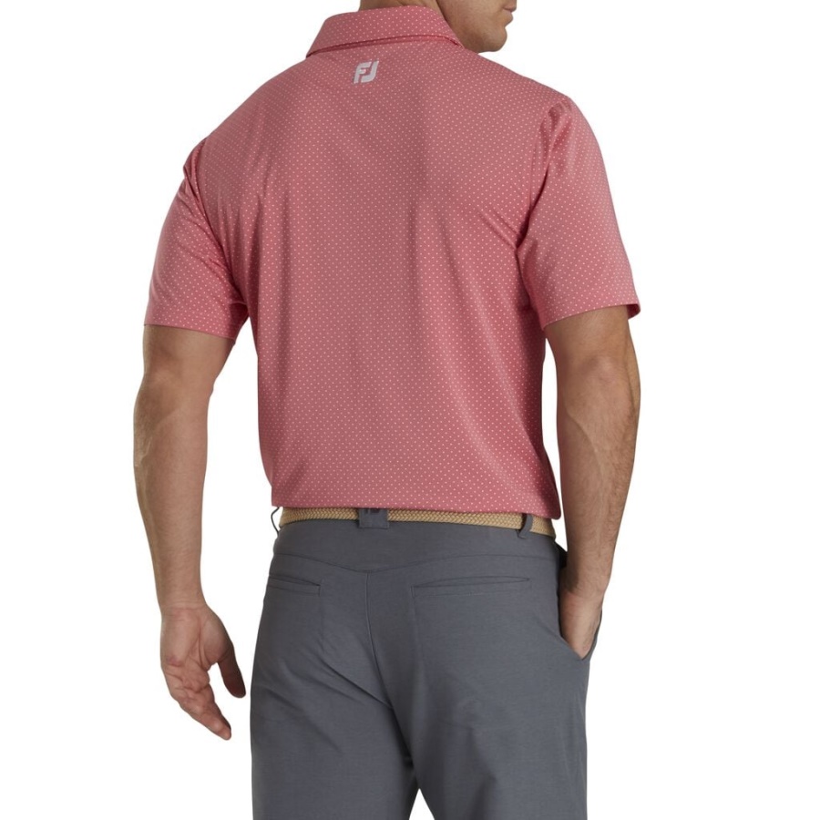 Rød Footjoy Danmark Stretch Lisle Prik Print Selv Krave