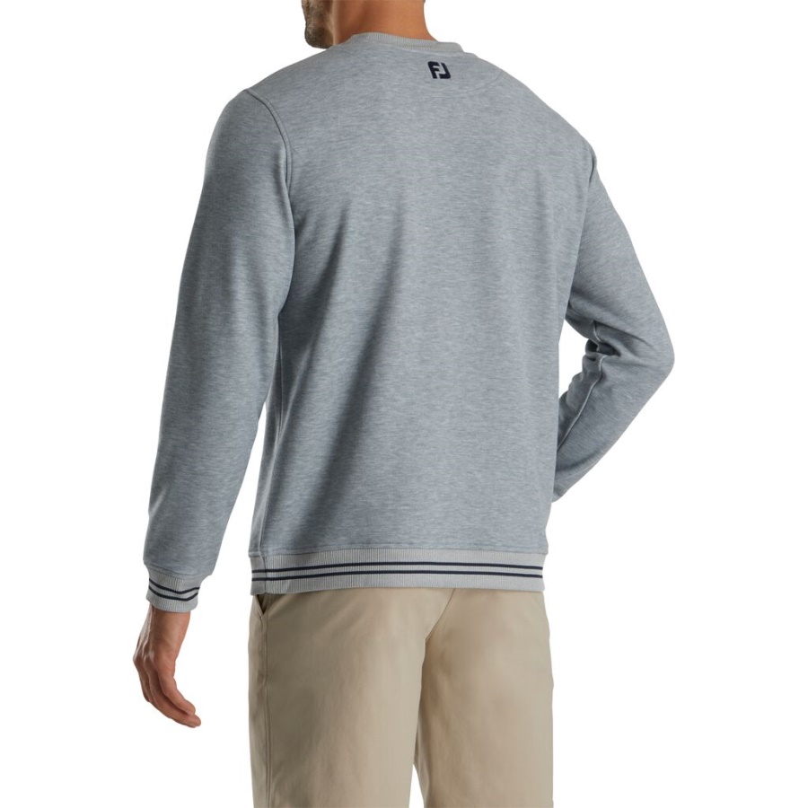 2022 U.s. åben Crew Neck Mellemlag Forrige Sæson Style Footjoy Danmark Grey