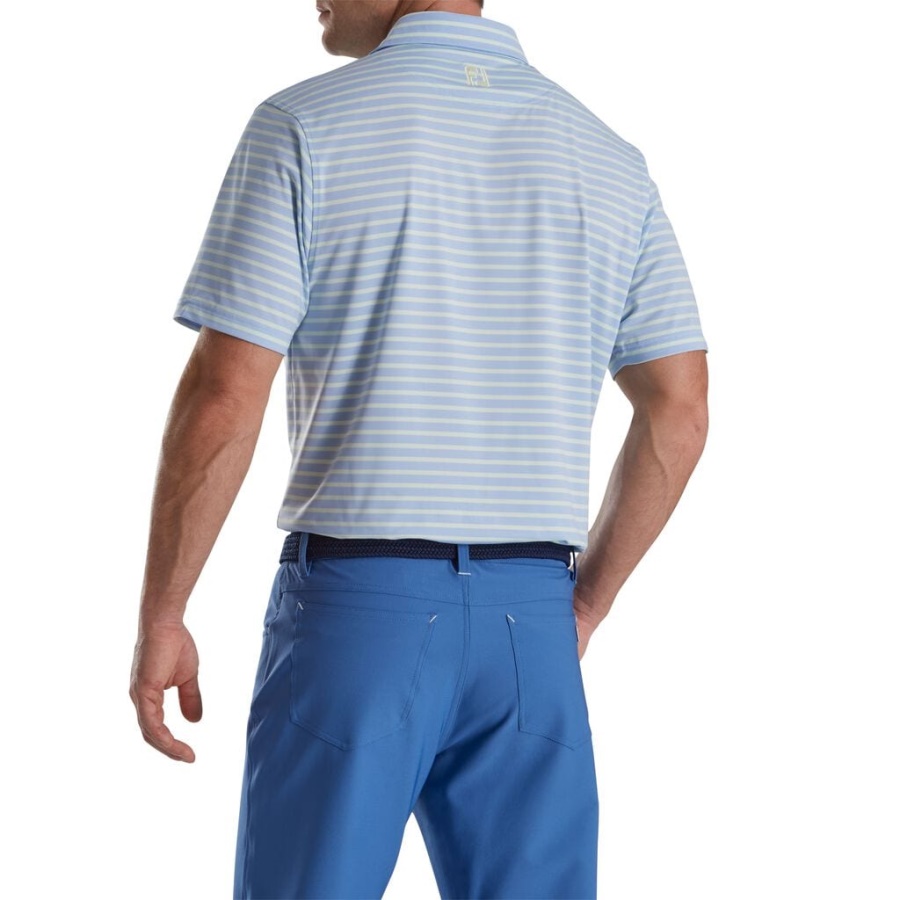 Lisle 2 Farve Stribe Selvkrave Sky Footjoy Danmark