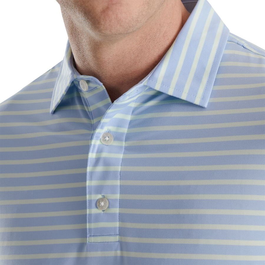 Lisle 2 Farve Stribe Selvkrave Sky Footjoy Danmark