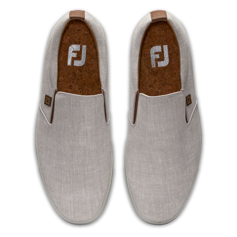 Footjoy Danmark Club Casual Slip På Hvidt