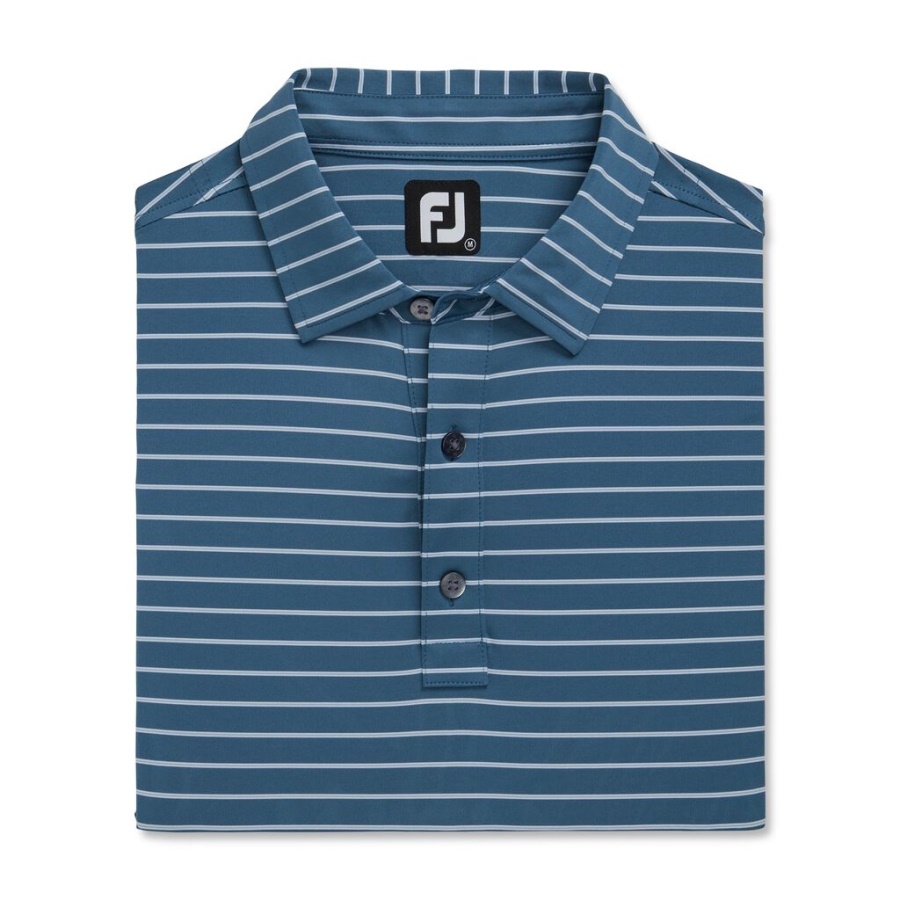 Footjoy Danmark Ink Triple Pinstripe Lisle Self Collar