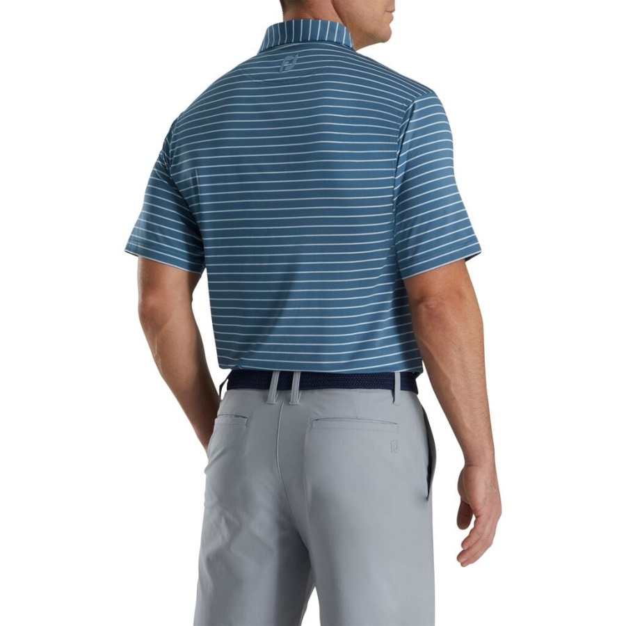 Footjoy Danmark Ink Triple Pinstripe Lisle Self Collar